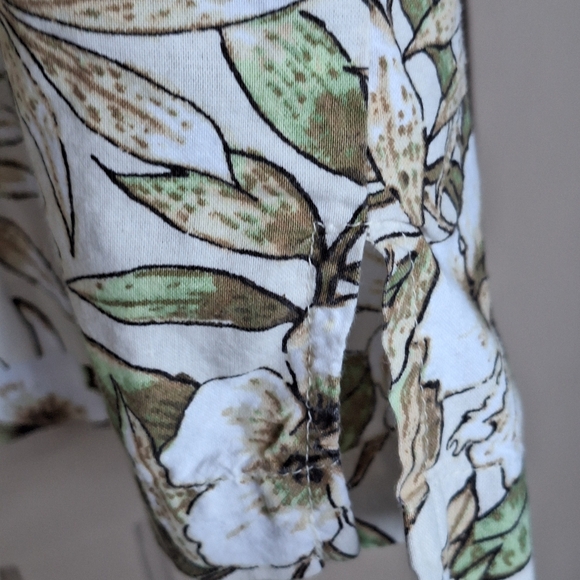 Cathy Essentials Woman Hawaiian Shirt Plus Sz1X Cotton Neutral Colors Comfy Cozy - Picture 6 of 10